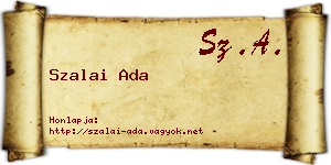Szalai Ada névjegykártya